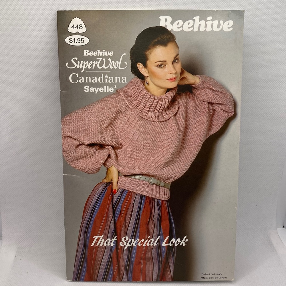 Vintage Patons That Special Look Beehive SuperWool Sayelle Pattern Booklet 448